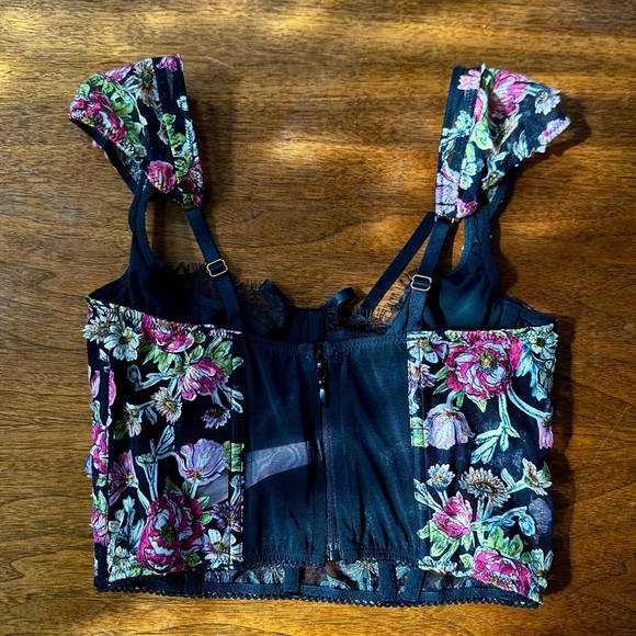 Victoria’s Secret Dream Angels Black Floral Corset Top Size 34B New Without Tag! - Picture 6 of 9